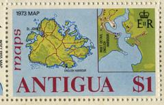 Antiguabriefmarke mit English Harbour