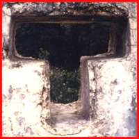 Palenque, Windgottsymbol als Fensteröffnung